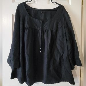 Torrid/Lane Bryant black linen top 1x